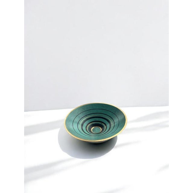 Art Deco Footed Bowl in Patinated Metal from WMF Ikora, Germany, 1930s For Sale - Image 3 of 9