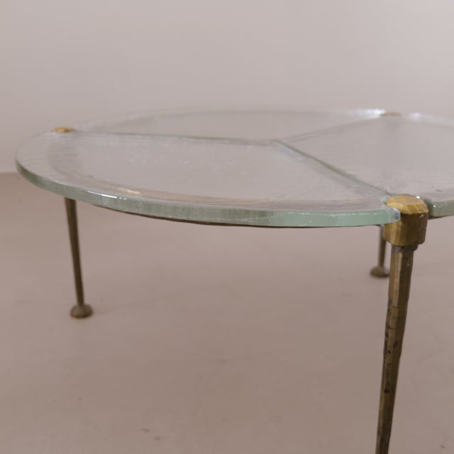 Round Coffee Table in Wrought Bronze by Lothar Klute, 1980, in Good conditions. Designed 1980 to 1989 I have official...
