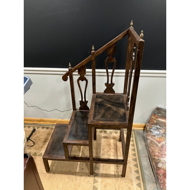 Wood Late 19th Century Regency Style Library Steps For Sale - Image 7 of 7