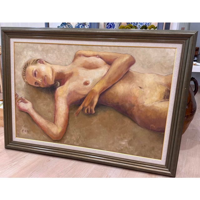Nude Woman Oil Painting For Sale - Image 4 of 6
