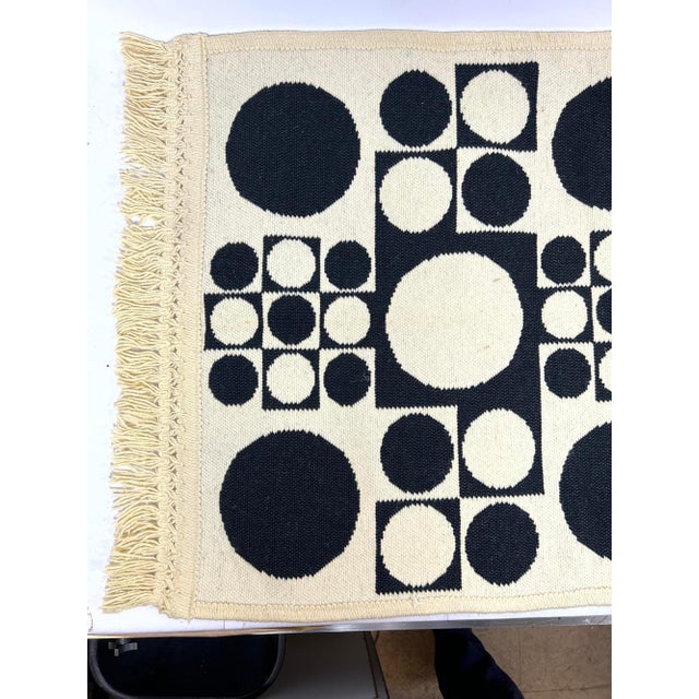 Abstract 1970s Verner Panton Op Art Wall Tapestry in Geometry Pattern For Sale - Image 3 of 6