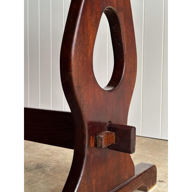 Antique English Wooden Trestle Dining Table, C. 1880–1910 For Sale In Greensboro - Image 6 of 18