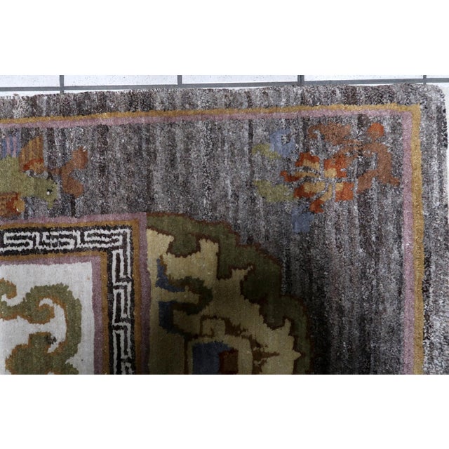1960s, Vintage Tibetan Art Deco Khaden Rug 3' X 7' For Sale - Image 12 of 13