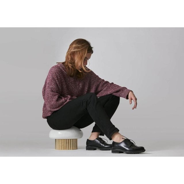 Metal Round 01 Stool by Jennifer Midoz For Sale - Image 7 of 8