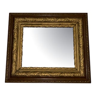 Vintage Rococo Revival Ornate Gold Gilt Wood Wall Mirror - Carved Foliage & Acanthus, Warm Patina For Sale