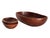 Offered is a rare vintage set of teak wood tub shaped wide oval bowls, made by Kalmar in Thailand in the 1970s. We say...