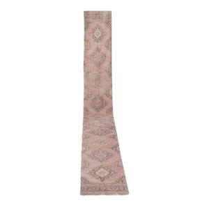 Vintage Turkish Oushak Extra Long and Wide Runner - Stair Tread 2'7'' X 25'