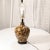 Wood Vintage Mid-Century Modern Wood Lamp With Black Base Color and Embellished With Light Tan Circles With a Touch of Red Grain Lines For Sale - Image 7 of 12