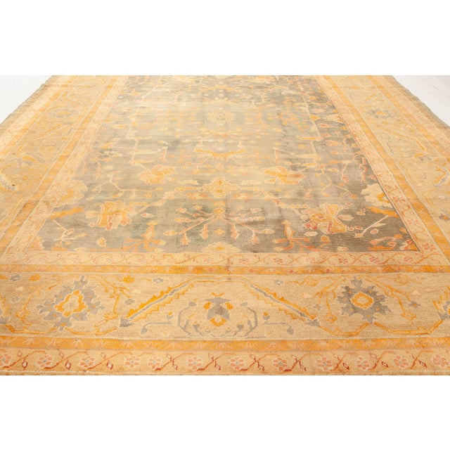 Turkish 1930s Turkish Oushak Rug For Sale - Image 3 of 6