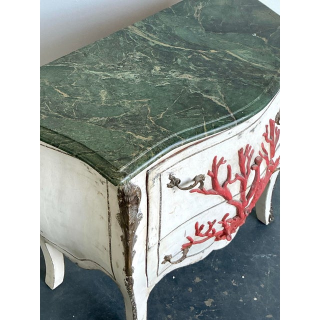 Vintage Regency Coral Branch Commode For Sale In West Palm - Image 6 of 12