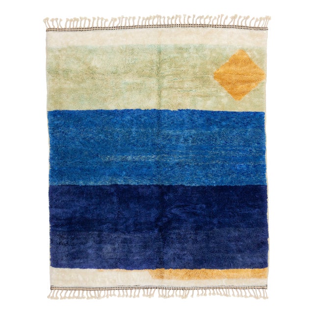 Hand-Knotted Wool Premium Rug by Azele Studio For Sale