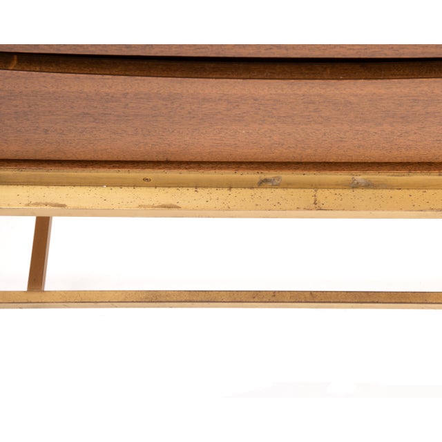 Paul McCobb Calvin Irwin Collection Bi-Fold Door 4 Drawer Dresser Credenza Chest Mahogany Brass For Sale - Image 16 of 18