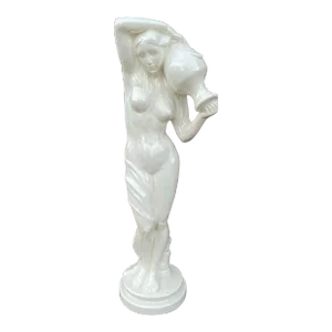 Vintage 1960s Neoclassical Style Ceramic Statuette of Dione the Divine Water Goddess, Consort of Zeus and Mother of Aphrodite