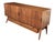 Wood Mid-Century Modern Walnut Dresser With Sculpted Integrated Pulls and Splayed Legs” For Sale - Image 7 of 15