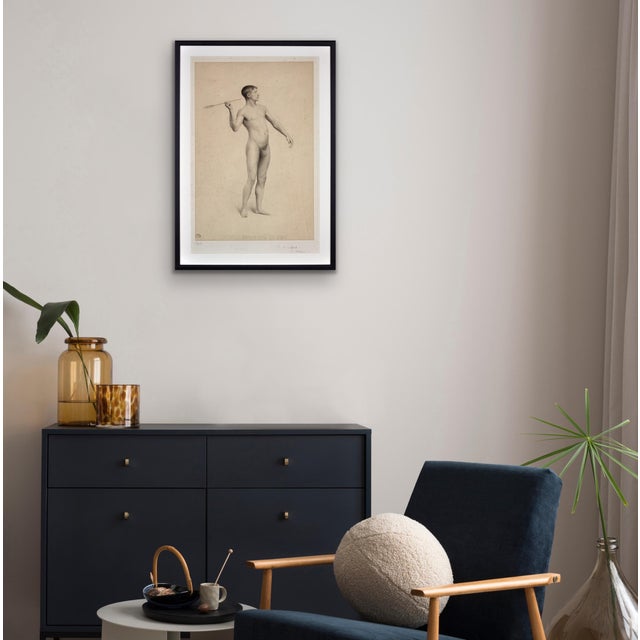 Grand Prix De Rome Submission Depicting Nude Throwing an Arrow, 1906, Lithograph, Framed For Sale - Image 15 of 18