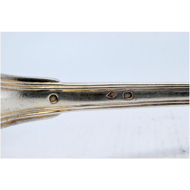 Silver Soup Ladle with Grooves For Sale - Image 3 of 7