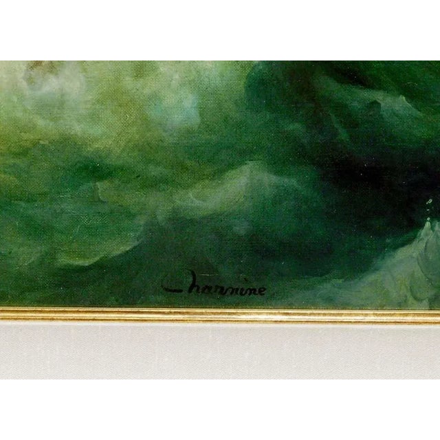 2010s Samy Charnine"Tower of Babylon"Original Oil Canvas Hand Signed With Custom Frame For Sale - Image 5 of 5