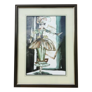 Jutta Ritter Scherer, Modern Ballerina Puppet, 1980s, Lithograph For Sale