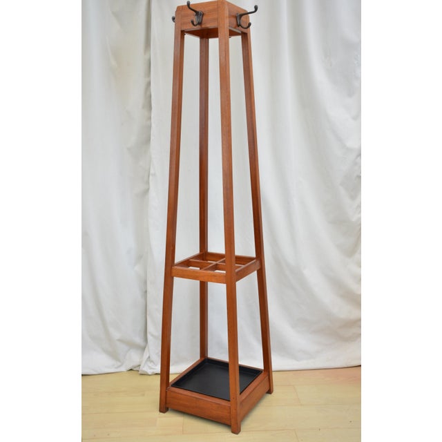 Mid-Century Modern Mahogany Coat Stand from G. W. Evans, England, 1962 For Sale - Image 4 of 18