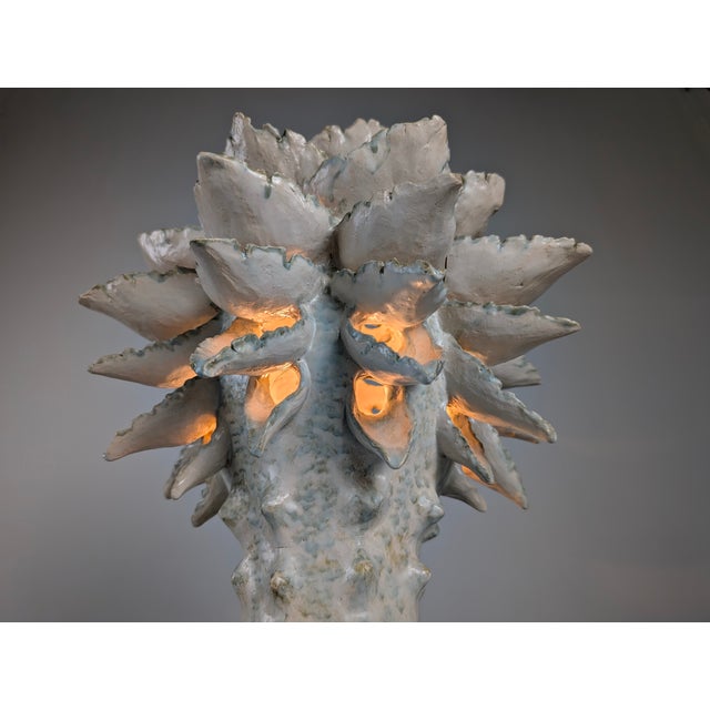 Glazed Ceramic Sculpture Lamp by Birthe Aksby, Denmark, 1970s For Sale - Image 17 of 17