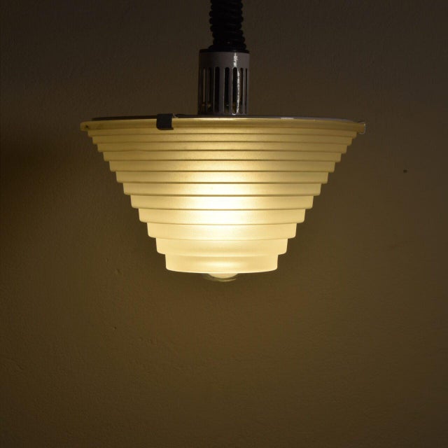 White Egina Suspension by Angelo Mangiarotti for Artemide, 1970s For Sale - Image 8 of 10