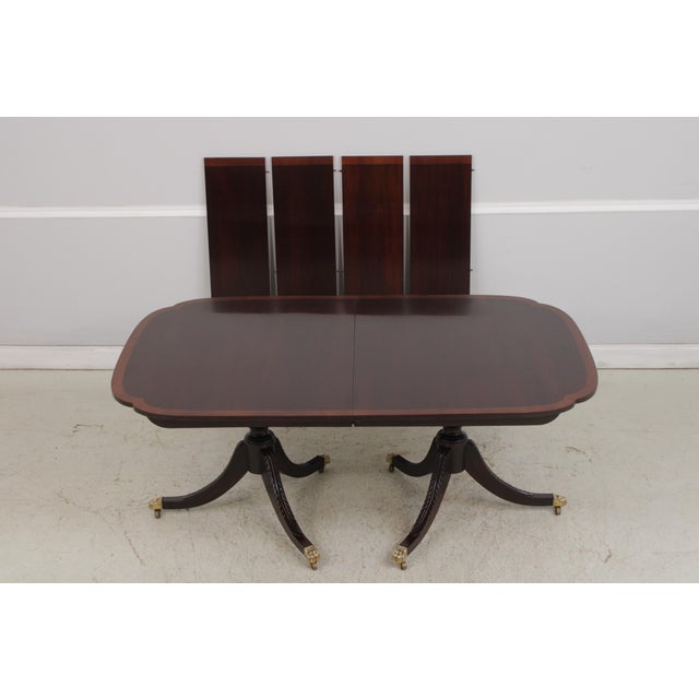 Age: Approx: 20 Years Old Details: Duncan Phyfe Pedestal Bases Fine Carved Details High Quality Construction Top Always...