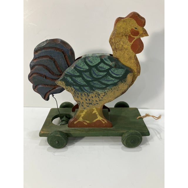 Vintage Folk Art Rooster For Sale - Image 4 of 5