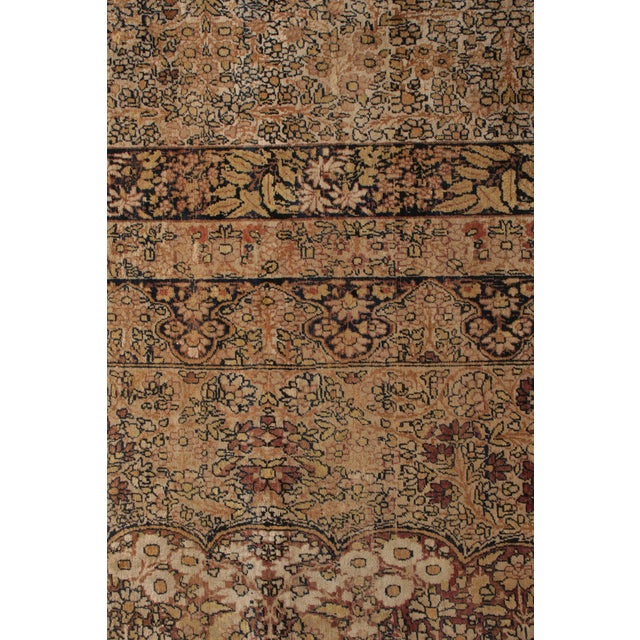 Beige Hand-Knotted Antique Persian Kermanshah Rug in Beige-Brown Medallion Pattern For Sale - Image 8 of 8
