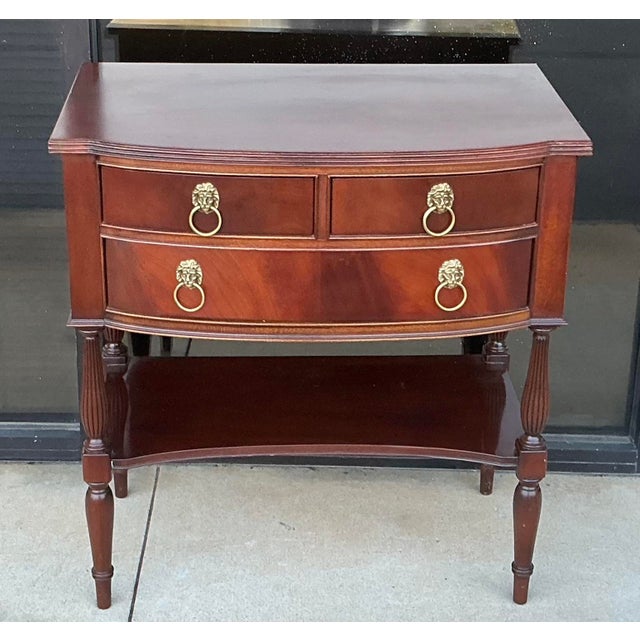 1980s Hickory Chair Historic James River Plantation Collection Mahogany Chests Side Tables - Pair For Sale - Image 5 of 7