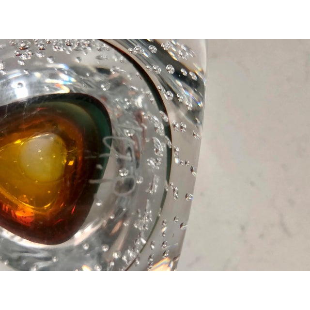 Glass Pyrcak Handblown Bullicante Paperweight-Initialed For Sale - Image 7 of 9