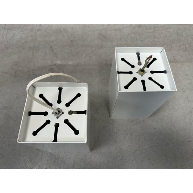 Metal Vintage Ceiling Lamp by Raak, 1960s, Set of 2 For Sale - Image 7 of 8