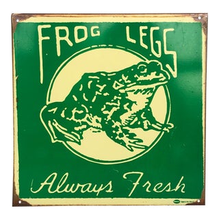 1990s Marty Mummert Distressed Metal Wall Sign For Sale