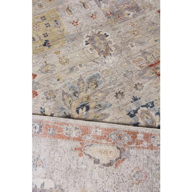 Gray Exquisite Rugs Evie Hand Knotted Wool Gray & Multi - 9'x12' For Sale - Image 8 of 9