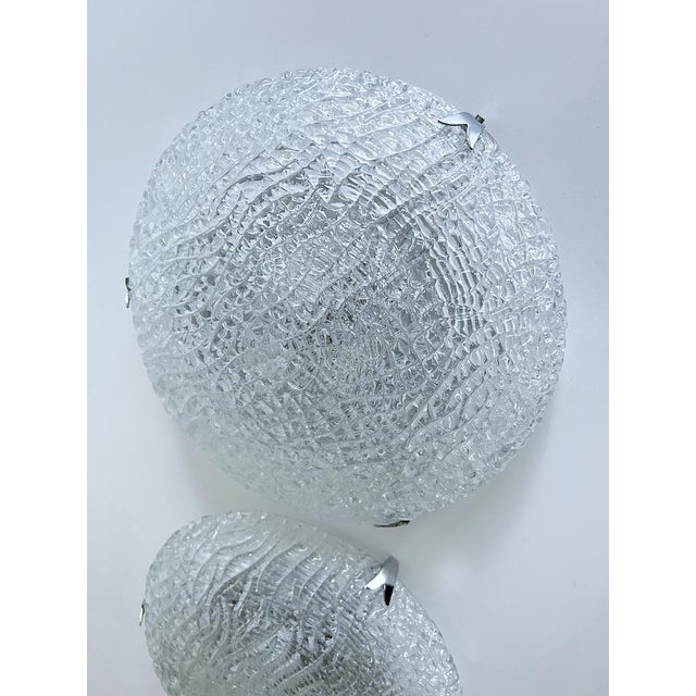 Vintage Murano Glass Flush Lights from Kaiser, 1970s, Set of 2 For Sale - Image 14 of 18