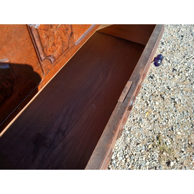 Antique Walnut Victorian 7 Drawer Dresser With Mirror 1880s For Sale - Image 10 of 17