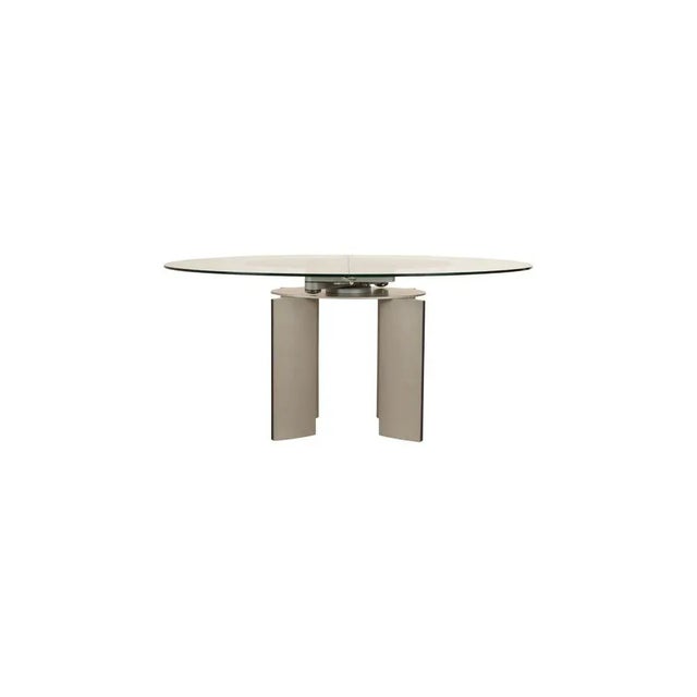 K / G 750 / E Dining Table in Glass with Silver Legs and Pull-Out Function from Ronald Schmitt For Sale - Image 9 of 12