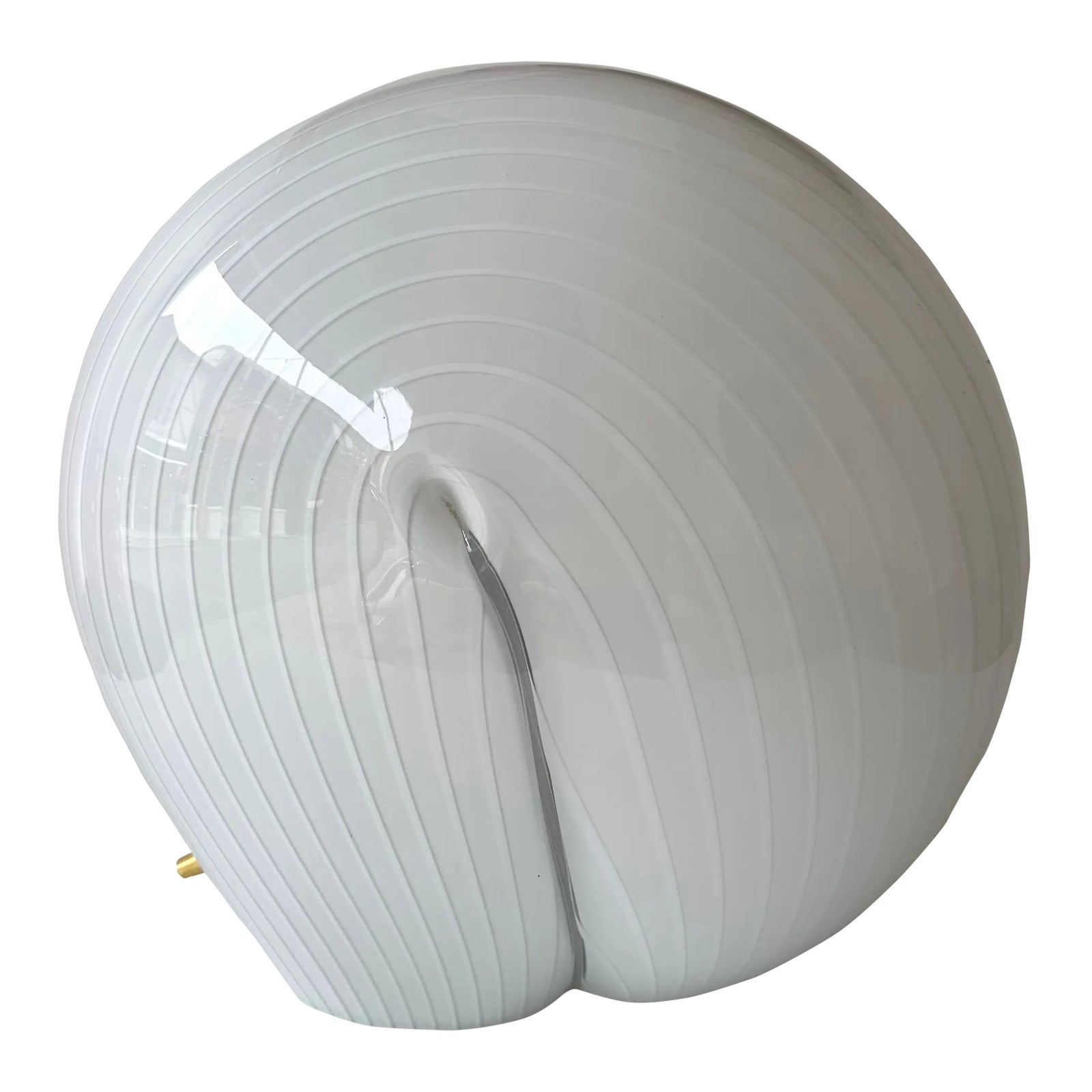Murano Glass Shell Lamp, Italy, 1970s | Chairish