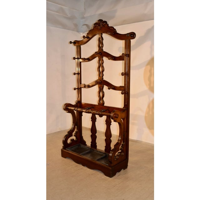 19th C. English Mahogany Hall Stand For Sale - Image 4 of 11