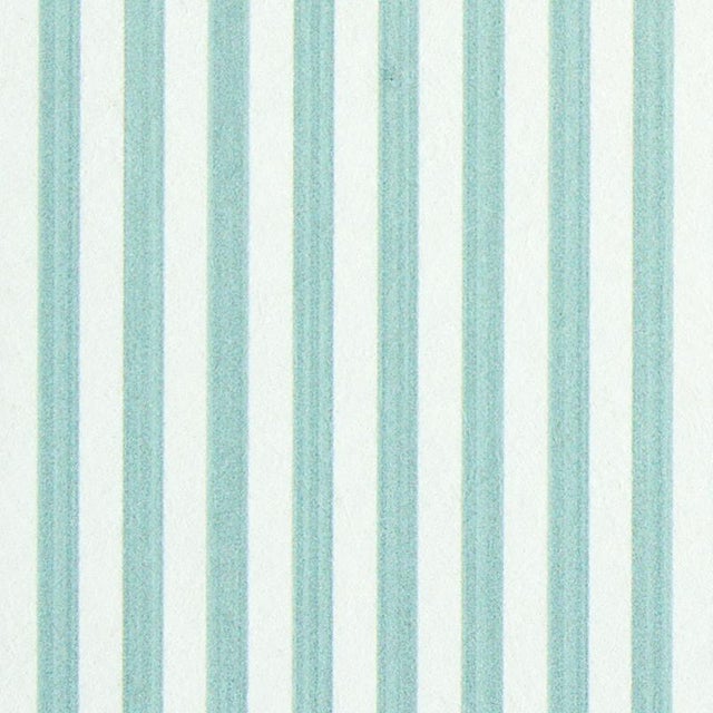 Transitional Schumacher Edwin Stripe Narrow Wallpaper in Seaglass For Sale - Image 3 of 3
