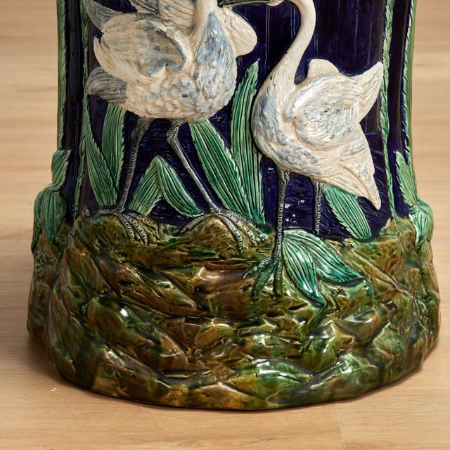 Antique English Majolica Garden Seat or Stand For Sale - Image 12 of 12