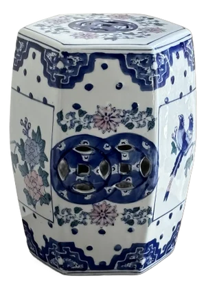 Late 20th Century Petite Chinoiserie Porcelain Garden Stool