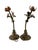 A Pair of Tôle Peinte Floral Form Table Lamps For Sale In New York - Image 6 of 9