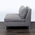 Modern Cb2 Cielo Modern Gray Lounge Chair With Metal Legs For Sale - Image 3 of 8