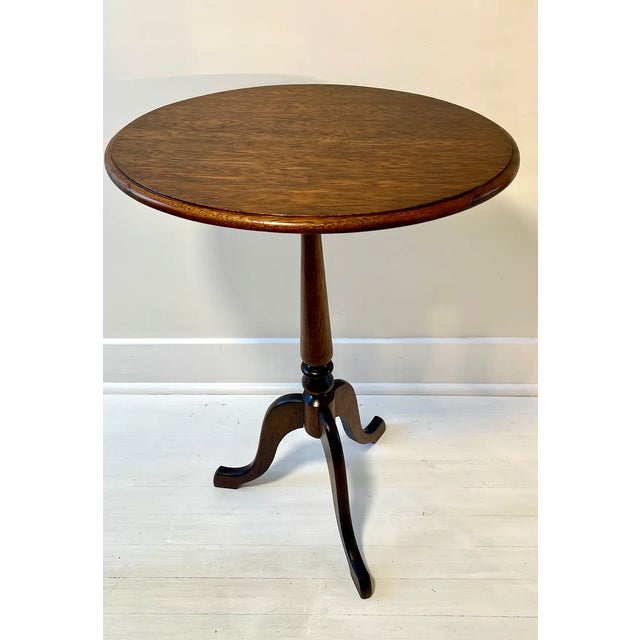 American 19th C. American Oak Tilt Top Table For Sale - Image 3 of 9