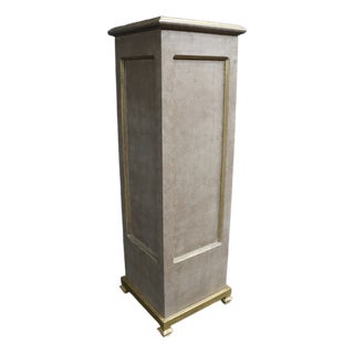 Hollywood Regency Painted Pedestal Stand For Sale