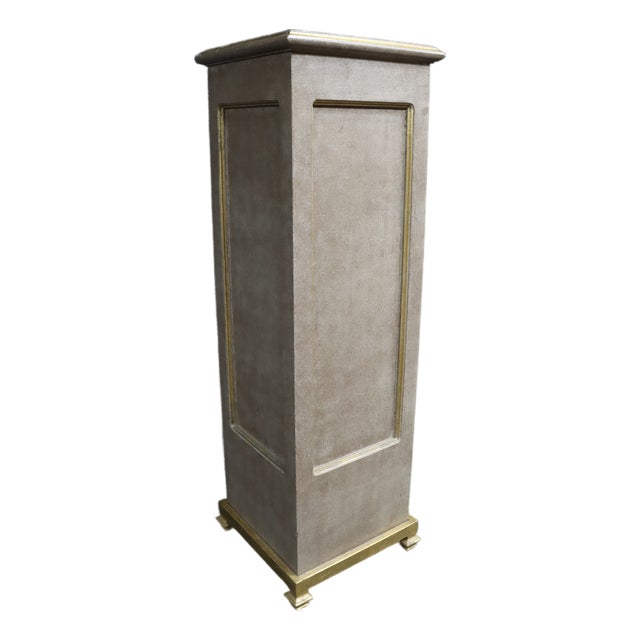 Hollywood Regency Painted Pedestal Stand For Sale