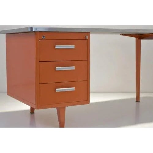 Desk in Sheet Steel from Gispen, 1955 For Sale - Image 15 of 18