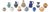 Collection of Twelve Studio Pottery Diminutive Vases For Sale