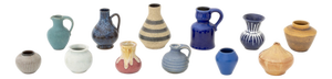 Collection of Twelve Studio Pottery Diminutive Vases