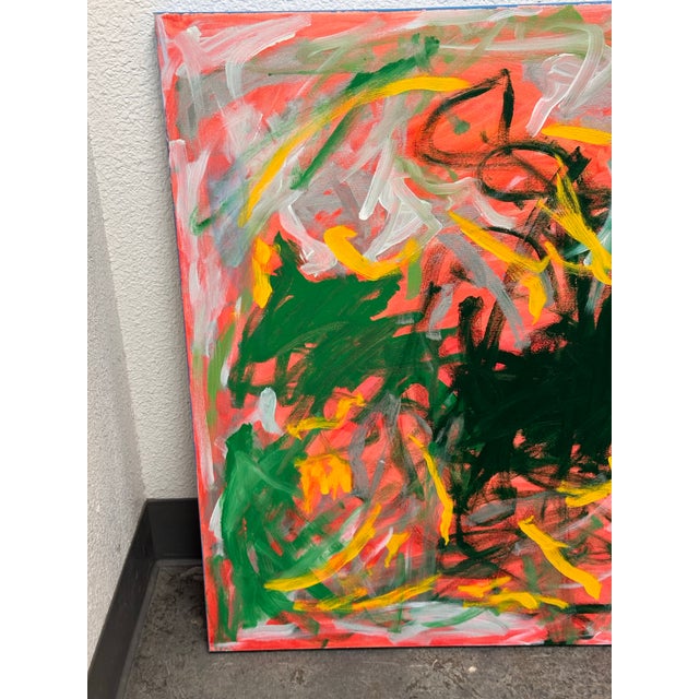 Pink John Fooks Acrylic on Canvas Painting For Sale - Image 8 of 12